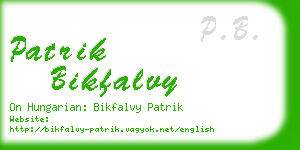 patrik bikfalvy business card